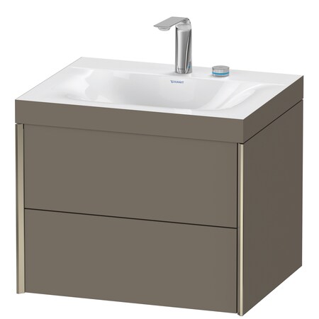 Xviu C-Bonded Wall-Mounted Vanity Flannel Gray Satin Matte